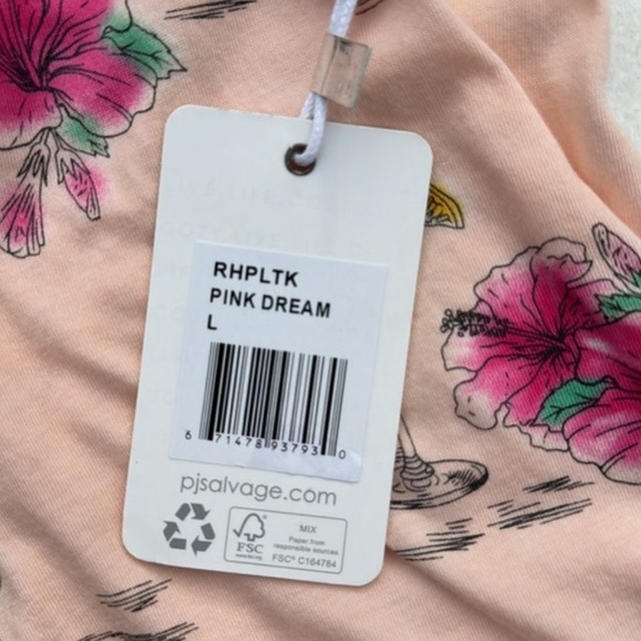 PJ Salvage Pink Dream Tropical Tank Top NWT - Picture 4 of 8